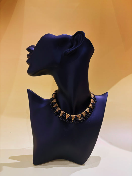 Black statement necklace