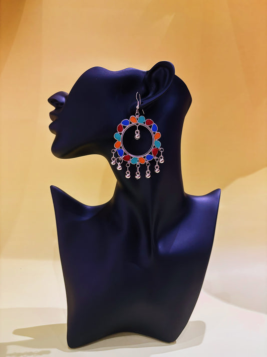 Multi colour jhumka