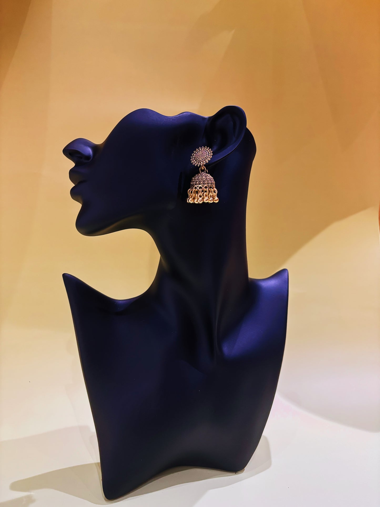 Yellow gold mini jhumka