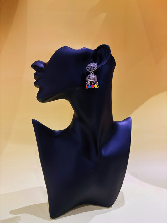 multicolor mini jhumka