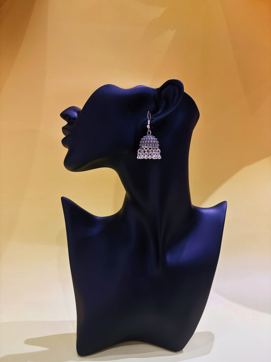 Silver mini jhumka