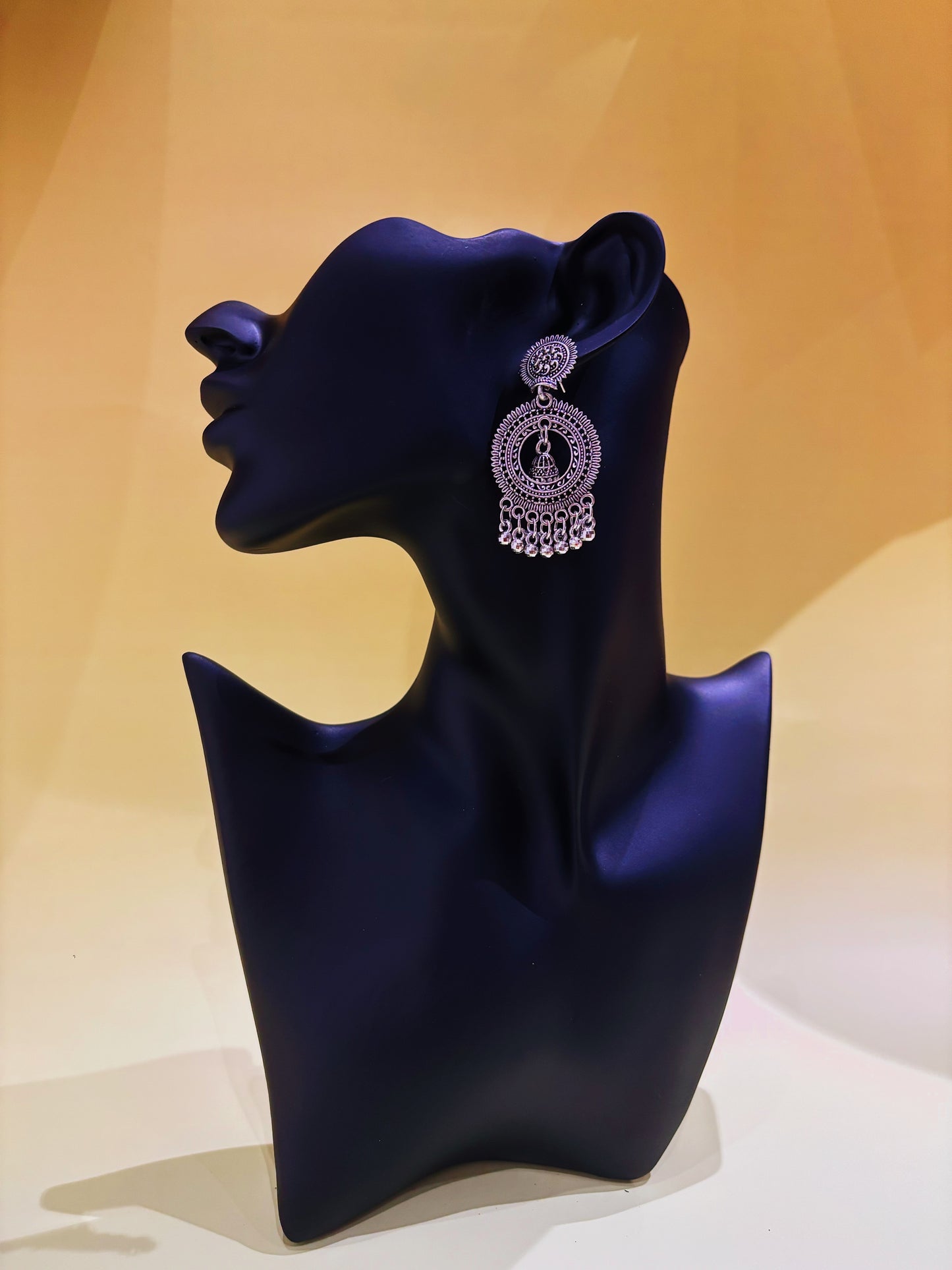 Antique oxidised earring