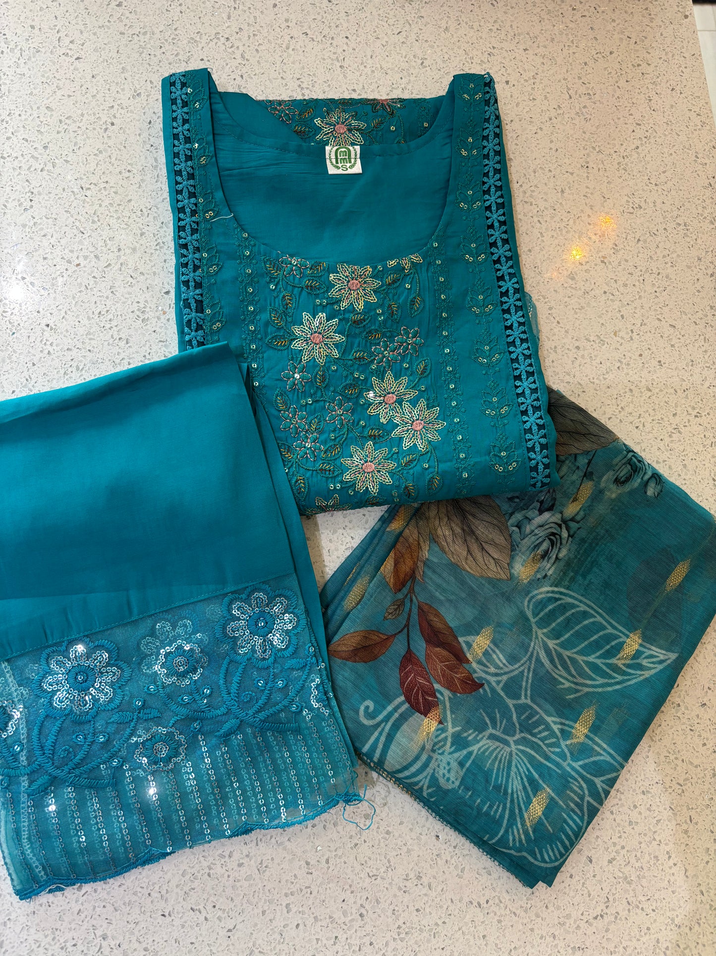 Bondi blue kurta set