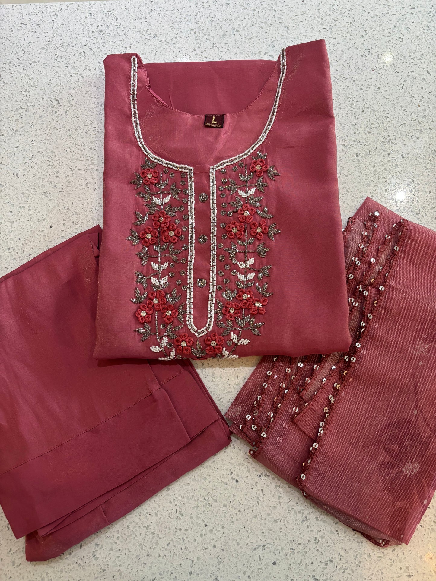 Cinnamon rose kurta set