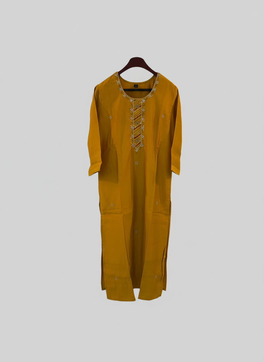 Mustard yellow Kurta set