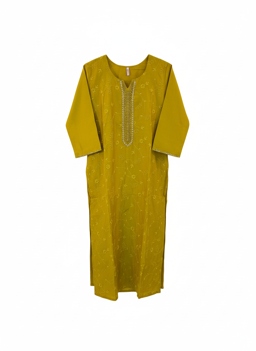 Mustard Embroidered Suit