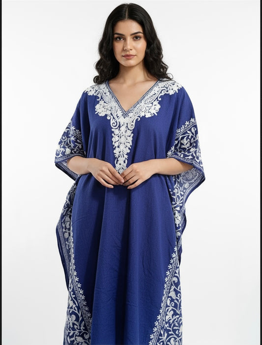 Blue and white Kaftan