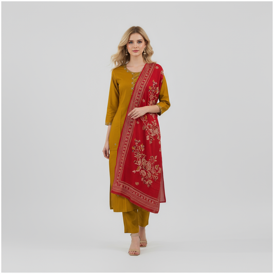 Mustard yellow Kurta set