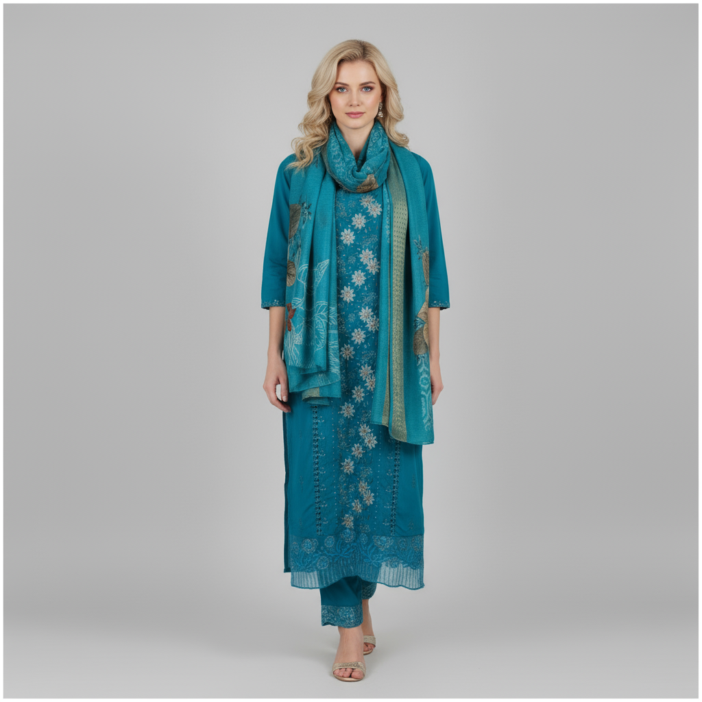 Bondi blue kurta set